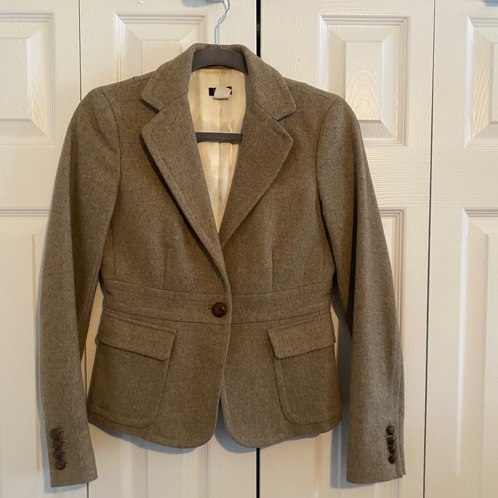 JCrew brown/tan wool blazer